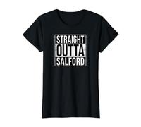 Straight Outta Salford Value Graphic T-Shirt, Women, Black, L