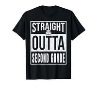 Straight Outta Second Grade Class of 2026 Funny Graduation T-Shirt