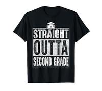 Straight Outta Second Grade Graduation 2026 Class Idea Funny T-Shirt