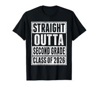 Straight Outta Second Grade Graduation Class 2026 2nd Grade T-Shirt