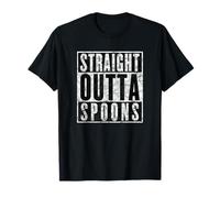 Straight Outta Spoons Chronic Illness Disability T-Shirt