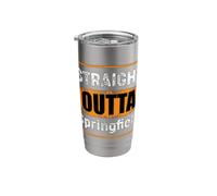 Straight Outta Springfield Oregon USA Retro Distressed Humor Stainless Steel Insulated Tumbler