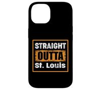 Straight Outta St. Louis Missouri USA Retro Distressed Humor Case for iPhone 14