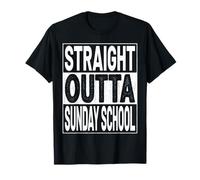 Straight Outta Sunday School Graduation 2026 Funny Graduate T-Shirt
