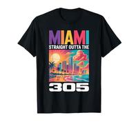 Straight Outta The 305 Vacation Tropical Summer Miami Beach T-Shirt