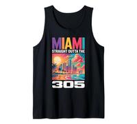 Straight Outta The 305 Vacation Tropical Summer Miami Beach Tank Top