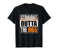 Straight Outta The 865 - Funny Knoxville Tennessee Area Code Value Graphic T-Shirt, Men, Black, M