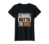 Straight Outta The 865 - Funny Knoxville Tennessee Area Code Value Graphic T-Shirt, Women, Black, S