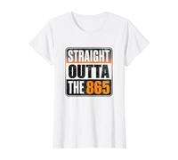 Straight Outta The 865 - Funny Knoxville Tennessee Area Code Value Graphic T-Shirt, Women, White, XL