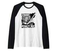 Straight Outta The Penalty Box Ice Hockey Player Goalie Fan Raglan Baseball Tee