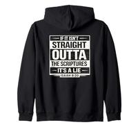 Straight Outta the Scriptures - Isaiah 8:20 christian Design Zip Hoodie