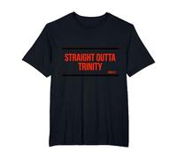 Straight Outta Trinity T-Shirt, Men's Big and Tall, Black, 5X Tall