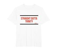 Straight Outta Trinity T-Shirt, Men's Big and Tall, White, 2X Tall