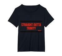 Straight Outta Trinity T-Shirt, Women's Plus, Black, 2X