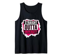 Straight Outta University Graduate Graduation Girls Womens Tank Top