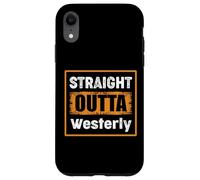 Straight Outta Westerly Rhode Island USA Retro Vintage Humor Case for iPhone XR
