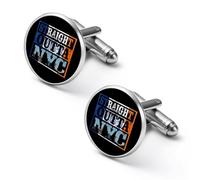 Straight Outtra New York City Flag Elegant Men’s Cufflinks Lightweight Alloy Cuff Links Clothing Accessories for Shirts Formal 1.7cm