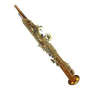 Straight Phosphor Copper Body Gold Lacquer Keys Bb Tone High-pitched Saxophone Saxophone for Student