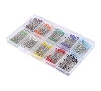 Straight Pin Glass Ball Head Sewing Pins 800/1000 pcs Sharp Smooth Shaft Temperature Resistant for DIY Wedding Flower Ball Decoration Crafting Sewing Dressmaking Quilting (10 colors)