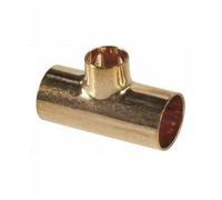 Straight Pipe Fitting Tee Copper Joint Solder 22x15x22mm Water Installation