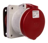 Straight plate socket 63A 5p 6h 400V IP44 screw terminals 1252A