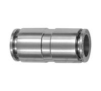 Straight plug-in connection, for hose outer diameter 12 mm, working pressure max. 20 bar, stainless steel 1.4404