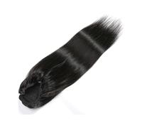 Straight Ponytail Extensions Human Hair Natural Black Drawstring Extension For Women 100-130g/pc For Women