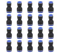 Straight Push Connectors Air Line Fittings 20Pcs Durable Stainless Steel Resin Quick Connect Pneumatic Fittings for Machining Medical Textile Automatic Production Equipment