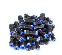 Straight Push Connectors Pneumatic Fittings Kit 6-12mm Air Line Quick Release Hose Adapters for Compressor Tools & for 3D Printer PTFE Tube - 40 Piece Set