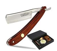 Straight Razor GOLD DOLLAR Wooden Handle Retro Shaving For Men & Barber Shaving Ready Without Stabilizer