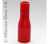 Straight Reinforced Silicone Reducer Inlet Connector Hose for Air or Water - ID: 38mm > 25mm - Red