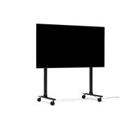 Pedestal - Straight Rollin' Tv Stand, Charcoal - Charcoal
