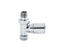 Straight Round Modern Radiator Valves Sold in Pairs Chrome Balterley Silver One Size