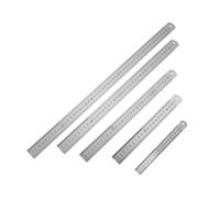 Straight Ruler Stainless Steel Metal Ruler Metric Straight Edge Precision Scale Double Sided Measuring Tool 150mm-500mm(150mm)