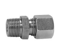 Straight screw-in fitting, R 1 a., pipe outer diameter 28 mm, PN bar 160, SW1 41, SW2 41, Galvanised steel