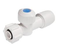 Straight Service Valve 15mm x 1/2" BSPP, 1 in Pack