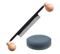 Straight Shaving Cutter Bark Removal Tool - Debarking Tool for Removing Bark and Double Handle Trencher - Woodworking Tool Straight Drawing Scraper Pair