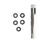 Straight Shower Arm, Shower Extension Tube, Stainless Steel Round Shower Pipe Chrome Plating Handheld Shower Head Extender Tube Rod Bathroom Accessory