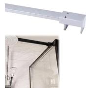 Straight Shower Door Support Bar, Adjustable Stainless Steel Stabilizer Rod Compatible with 0-2" Glass Panels, Wall-to-Glass Support Brace(Polished Stainless Steel,50 cm (19.7"))