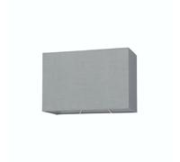 Straight Sided Rectangle Lamp Shade Grey Cotton Fabric 40W E27 or B22 GLS Loops Grey One Size