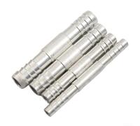 Straight Splice Barbed Fitting Aluminium #6#8#10#12 A/C Hose Connector for Car AC System and Hydraulic Tube Union Maintenance