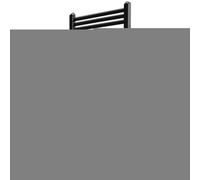 Straight Steel Towel Rail Central Heating Bathroom Radiator Black 500 x 1160 mm