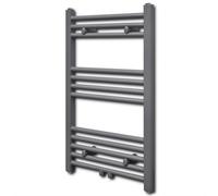 Straight Steel Towel Rail Central Heating Bathroom Radiator Grey 500 x 764 mm