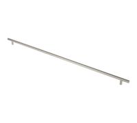 Straight T Bar Pull Handle 1800 x 30mm 1630mm Fixing Centres Satin Steel