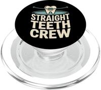 Straight Teeth Crew Braces Orthodontist Smile PopSockets PopGrip for MagSafe
