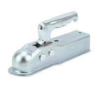 Straight Tongue Trailer Coupler 50mm Hitch Channel 3500 Lb Load Acity Forged Steel Galvanized Hook Connector Coupler Trailer Hitch Coupling Straight Tongue Trailer C