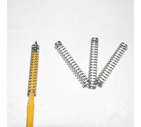 Straight torsion spring,Spring Tools,100PCS Stainless Steel Small Metal Coil Compression Ballpoint Pen Spring, High-Quality Materials (Size : 0.4x4x25mm)(0.4x4x25mm)