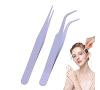 Straight Tweezers Crafting Tool - Stainless Precision Plucker, Slim Grab Stick, Pointed Tip Picker, Embellishment Holder, Slender Pluck Device, Sticker Placement Clamp, Metal Pinch Aid, Artwork Detail