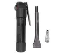 Straight Type Pneumatic Air Chisel Kit, Aluminum Alloy Self Locking Head, 1/4in Air Chisel with Ergonomic Handle, High Impact Force for Concrete, Brick Wall and Metal Work (US Style)