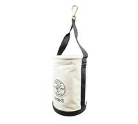 Straight Wall Bucket with Swivel Snap Hook, No. 6 Canvas Klein Tools 5106S, Black